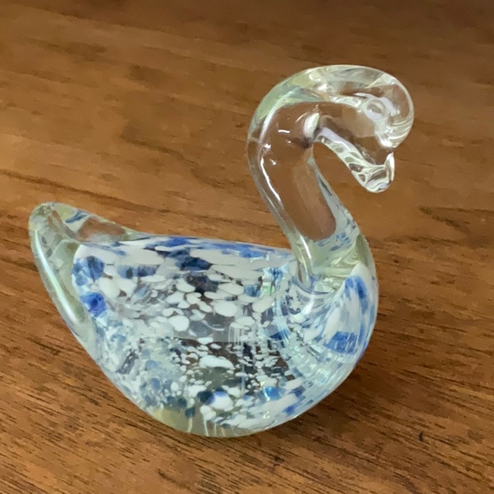 Beautiful glass swan